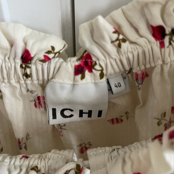 ICHI Cream Floral Dress - Picture 2 of 4